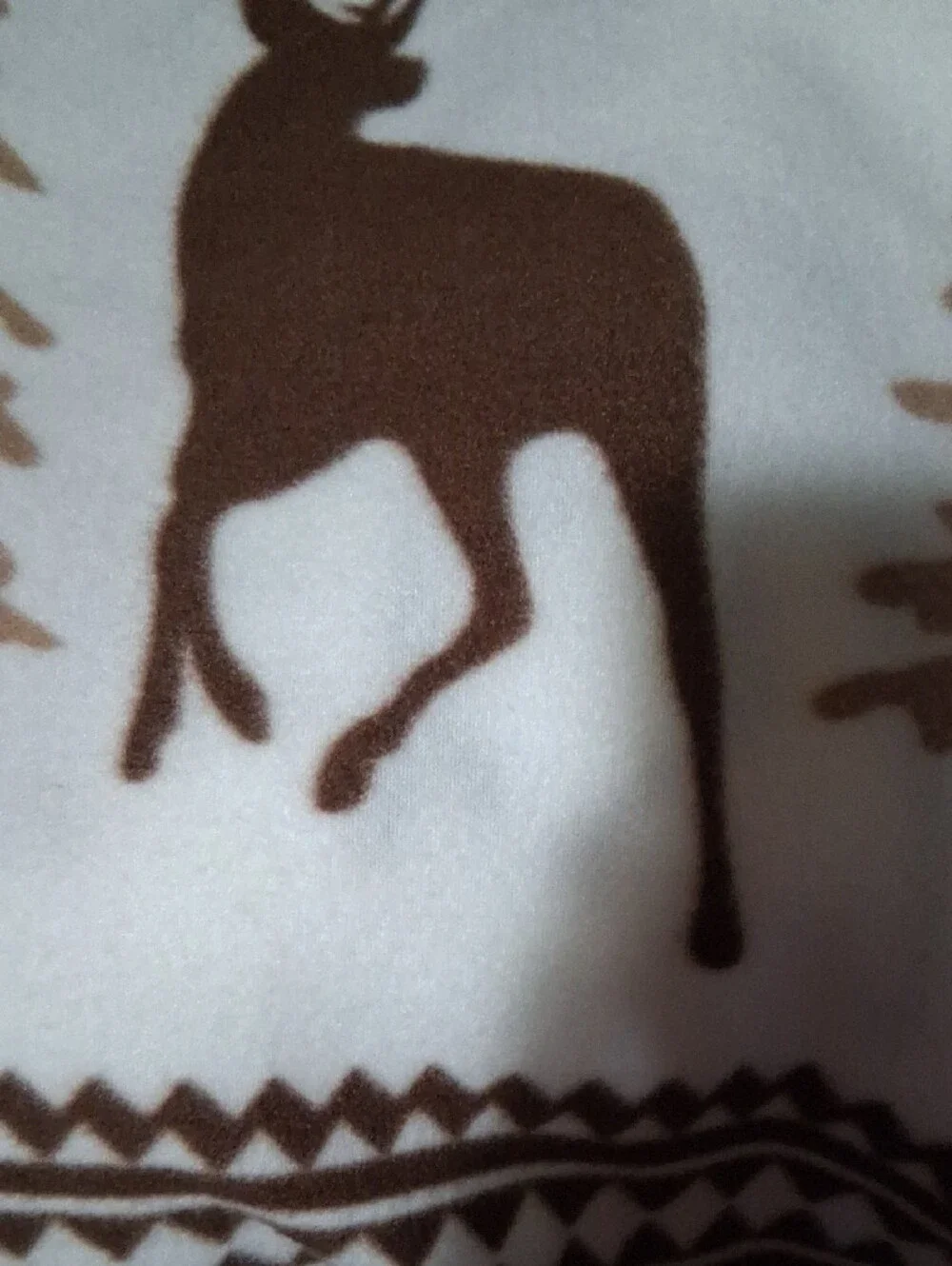 Cozy Brown & White Snowflake Throw Blanket With Zipper Sides